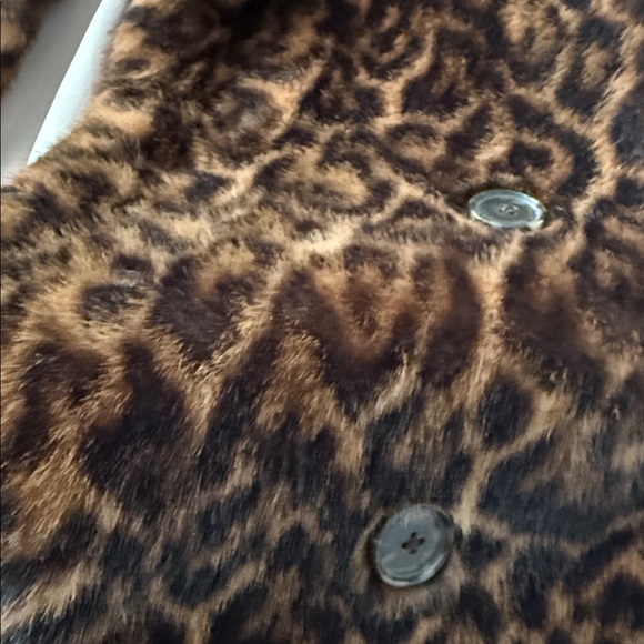 Like New Fab J CREW Faux Fur Leopard Coat XXS - Picture 5 of 7